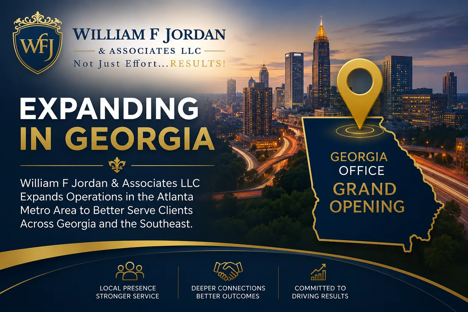 William F Jordan & Associates LLC Expands its Operations in the Atlanta Metropolitan Area to Increase Its Ability to Serve Clients Across Georgia and the Southeast